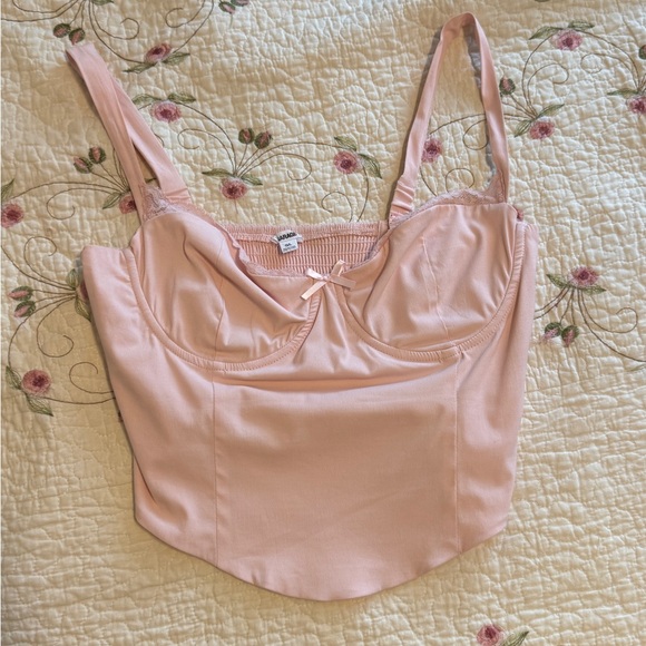 Garage Light Pink Corset top - Picture 1 of 3
